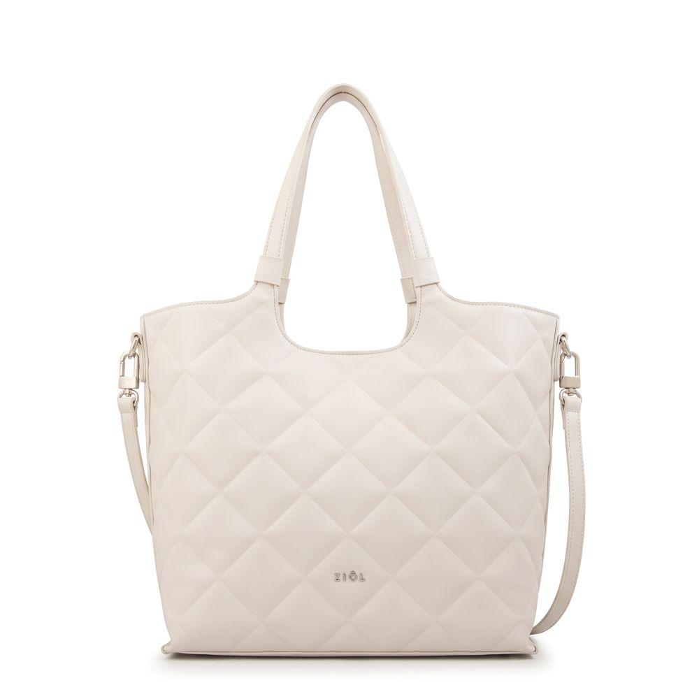 Cartera tote liah grande blanco crudo-0
