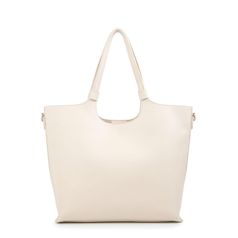Cartera tote liah grande blanco crudo-2
