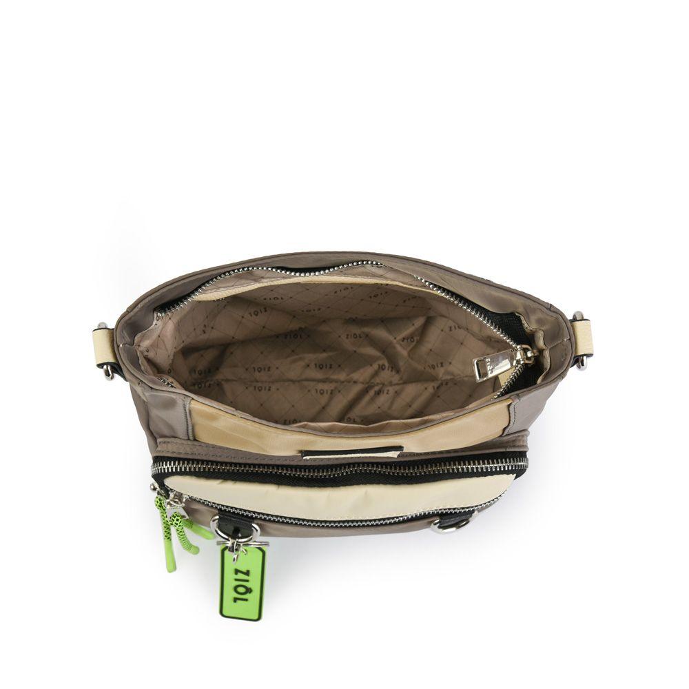 Cartera bandolera mediana evania taupe-3