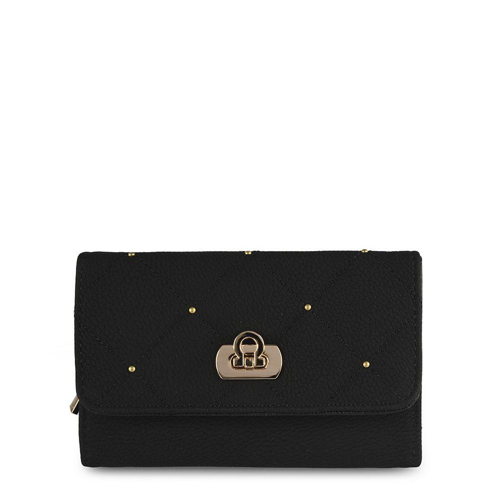 Billetera cierre exterior mediana plum negro-0