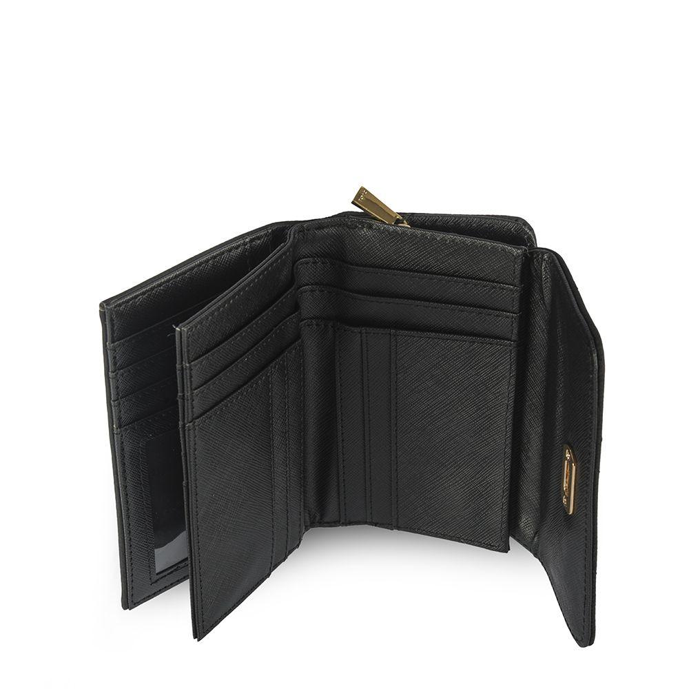 Billetera cierre exterior mediana plum negro-3