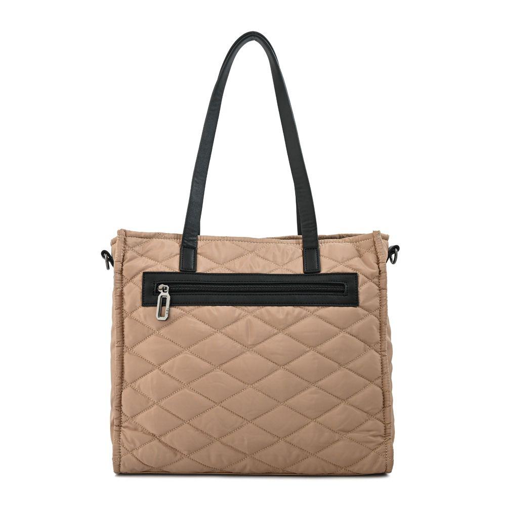 Cartera dos asas porta notebook grande cersei beige-2