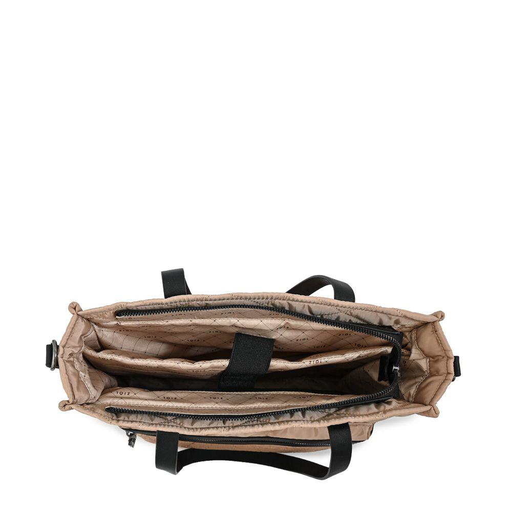 Cartera dos asas porta notebook grande cersei beige-3
