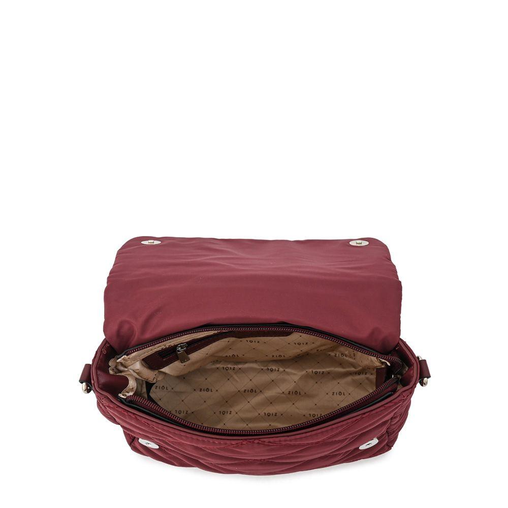 Cartera bandolera con tapa pequeña elvira burdeo-3