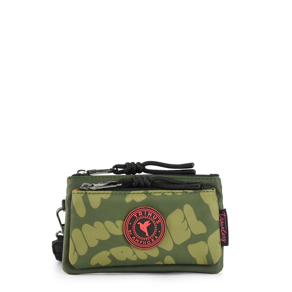 Billetera estuche mediana parl verde oliva-0