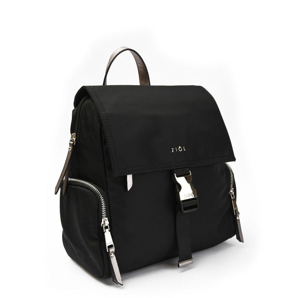 Minisa Mochila Con Tapa Mediana Negro-1