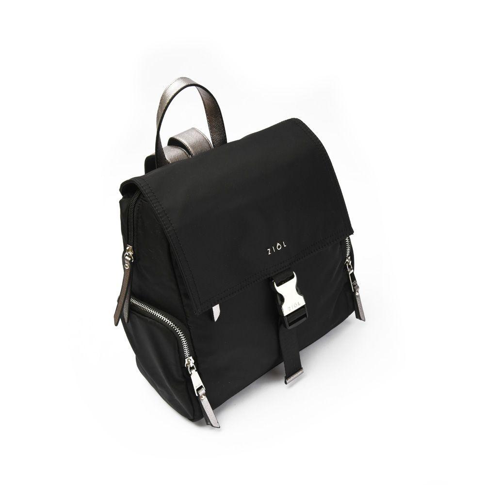 Minisa Mochila Con Tapa Mediana Negro-2