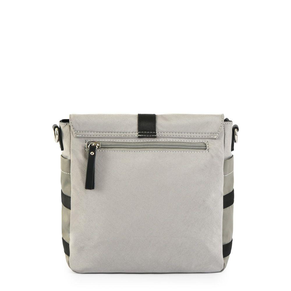 Cartera bandolera con tapa mediana tavira gris-2