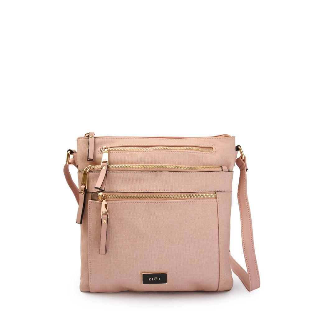 Cartera bandolera grande lathari rosado claro-0