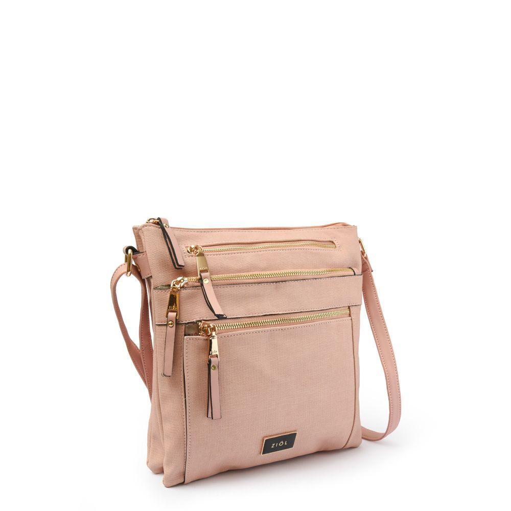 Cartera bandolera grande lathari rosado claro-1