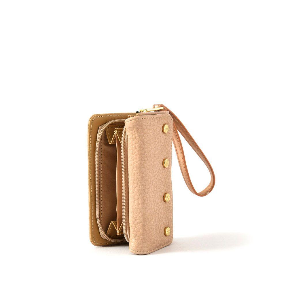 Billetera cierre exterior mediana trachi beige-1
