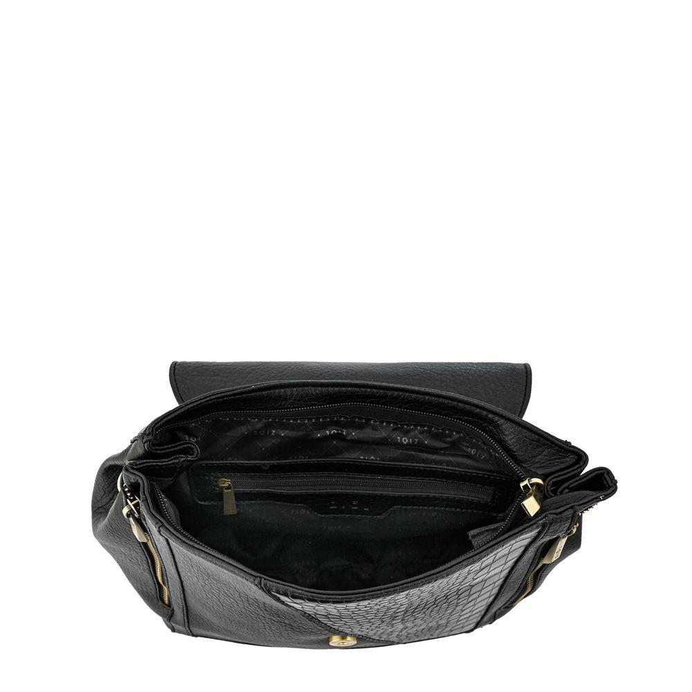Mochila con tapa mediana sira negro-3