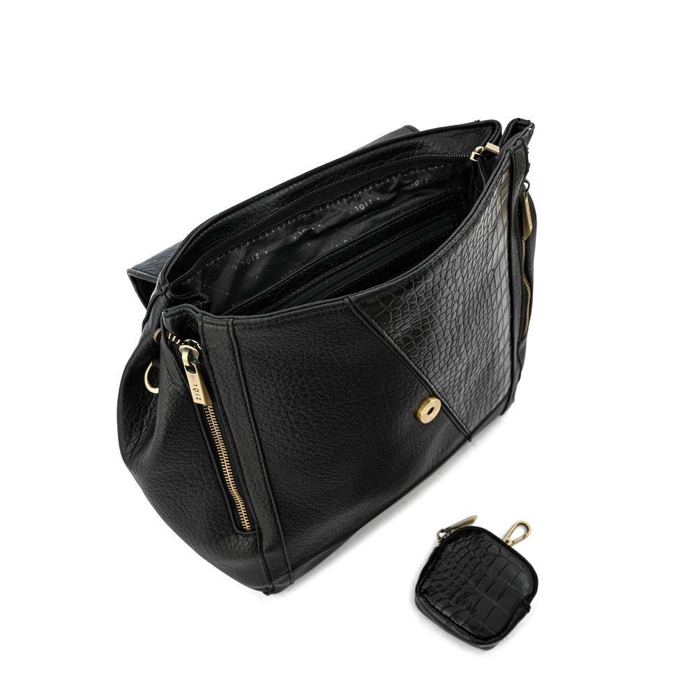 Mochila con tapa mediana sira negro-4