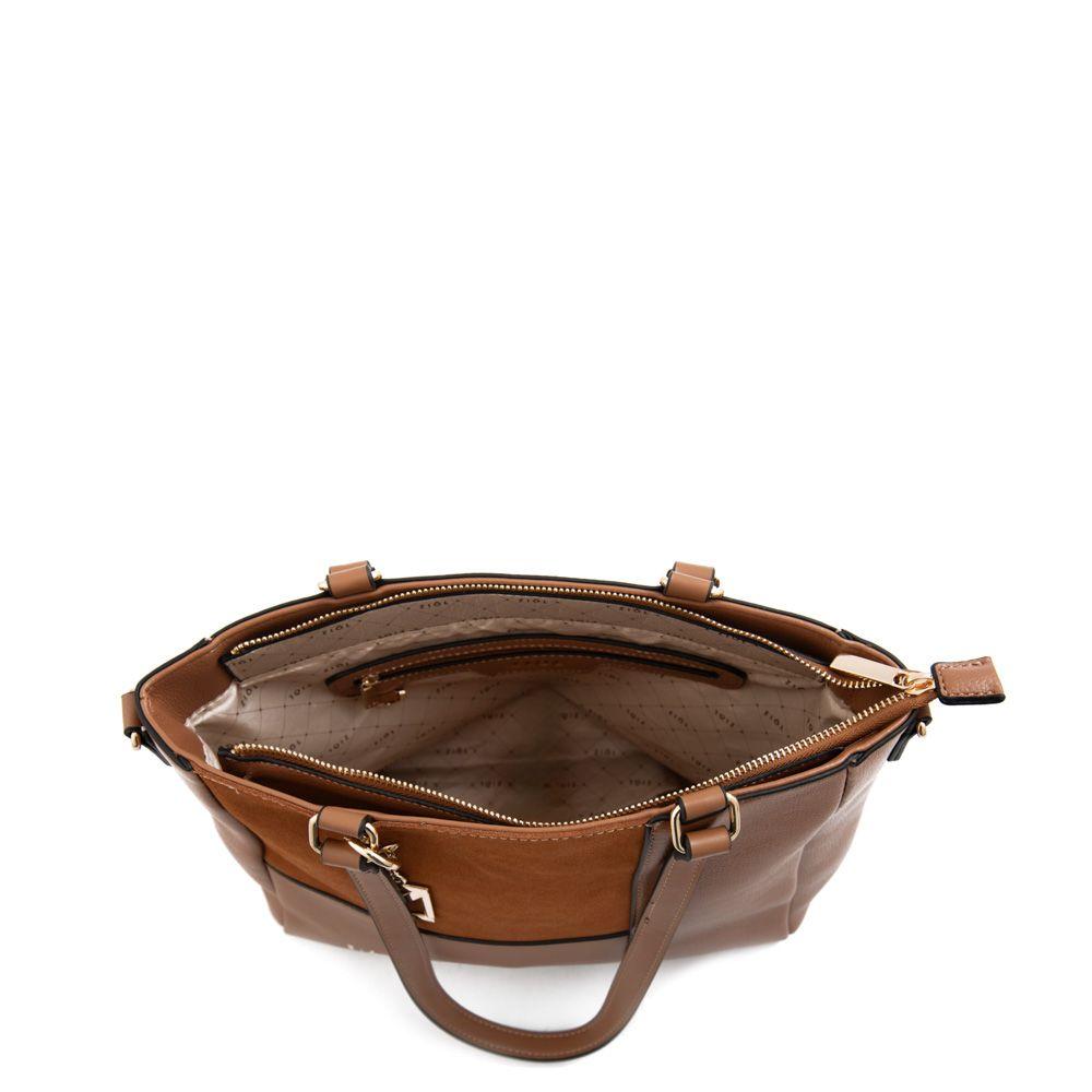 Cartera dos asas mediana celina camel-3