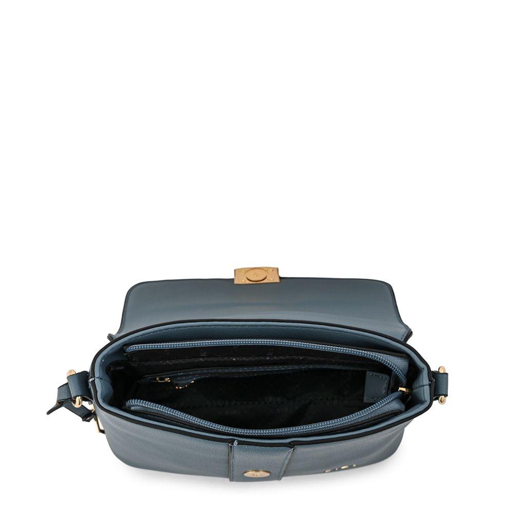 Cartera bandolera con tapa mediana creta denim-3