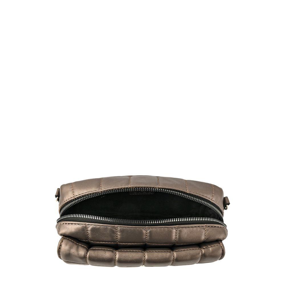 Cartera bandolera mediana aricia plateado oscuro-3