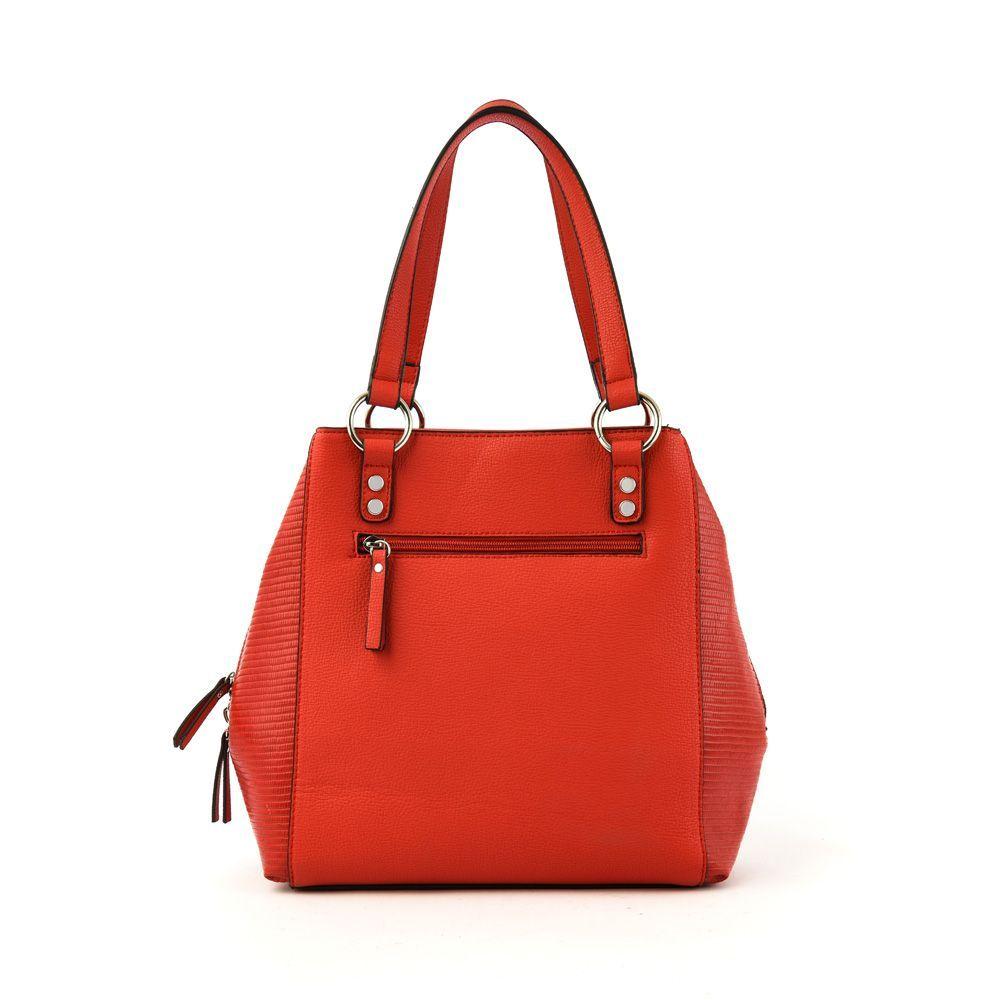 Jolie Cartera Tipo Dos Asas Tres Divisiones Rojo-2