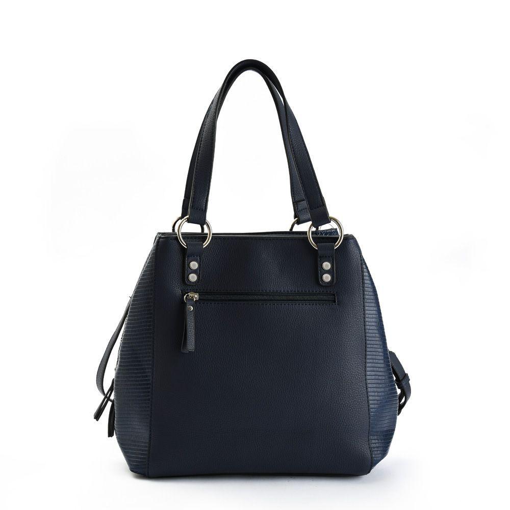 Jolie Cartera Tipo Dos Asas Tres Divisiones Azul Oscuro-1