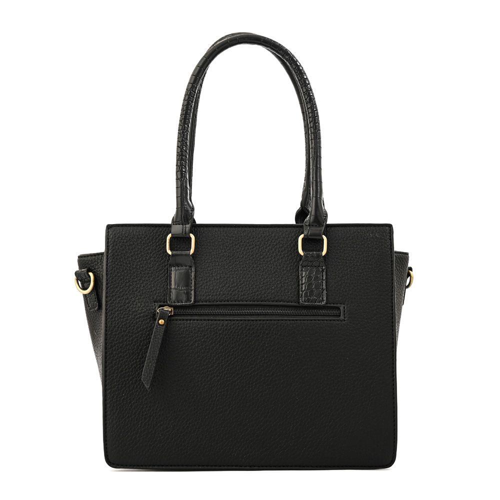 Cartera Dos Asas cala mediana negro especial-2