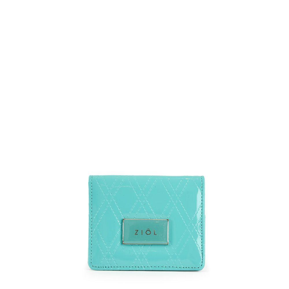 Tarjetero Con Ventana Pequeño Mila Turquesa-0