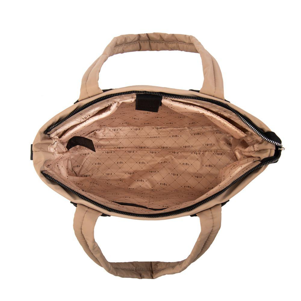 Cartera Dos Asas porta notebook adela mediana beige oscuro-3