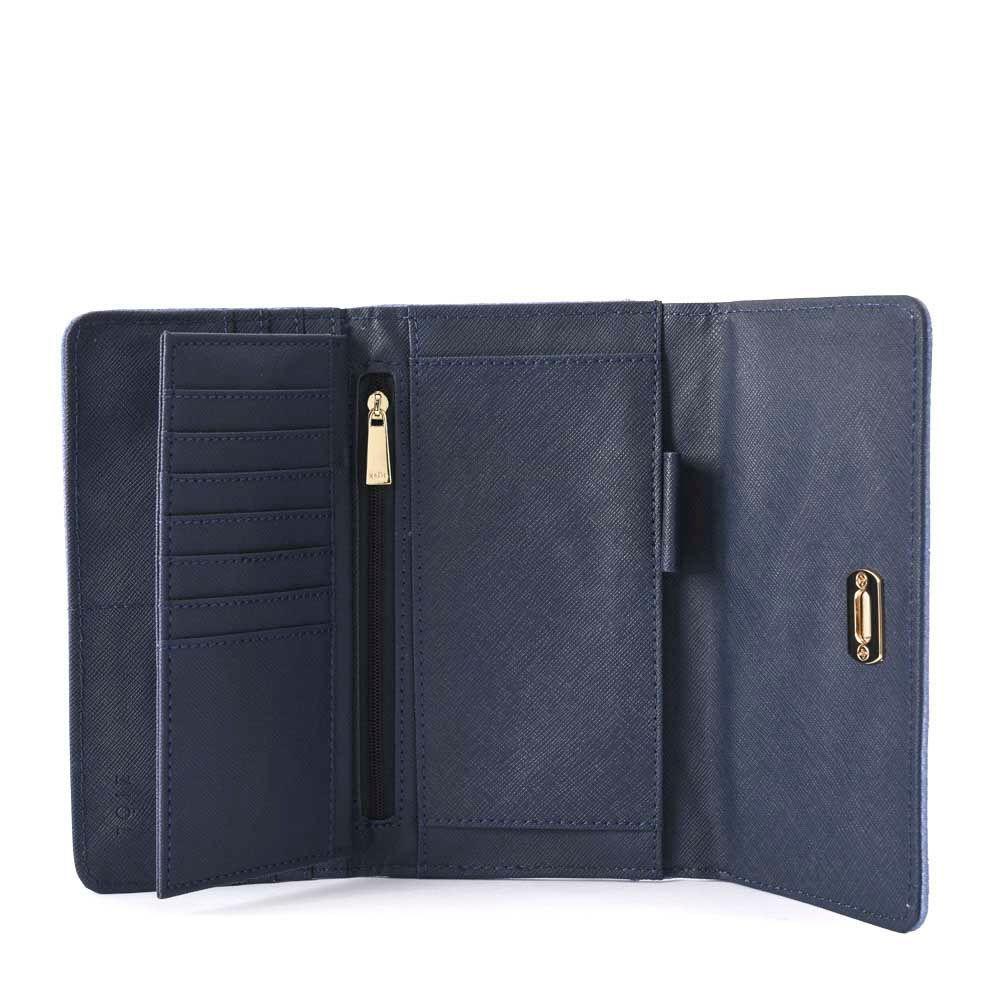 Plum Chequera Con Flap Interior Grande Azul Jeans-2