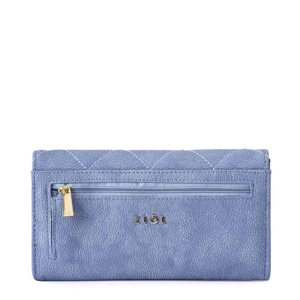 Plum Chequera Con Flap Interior Grande Azul Jeans-1
