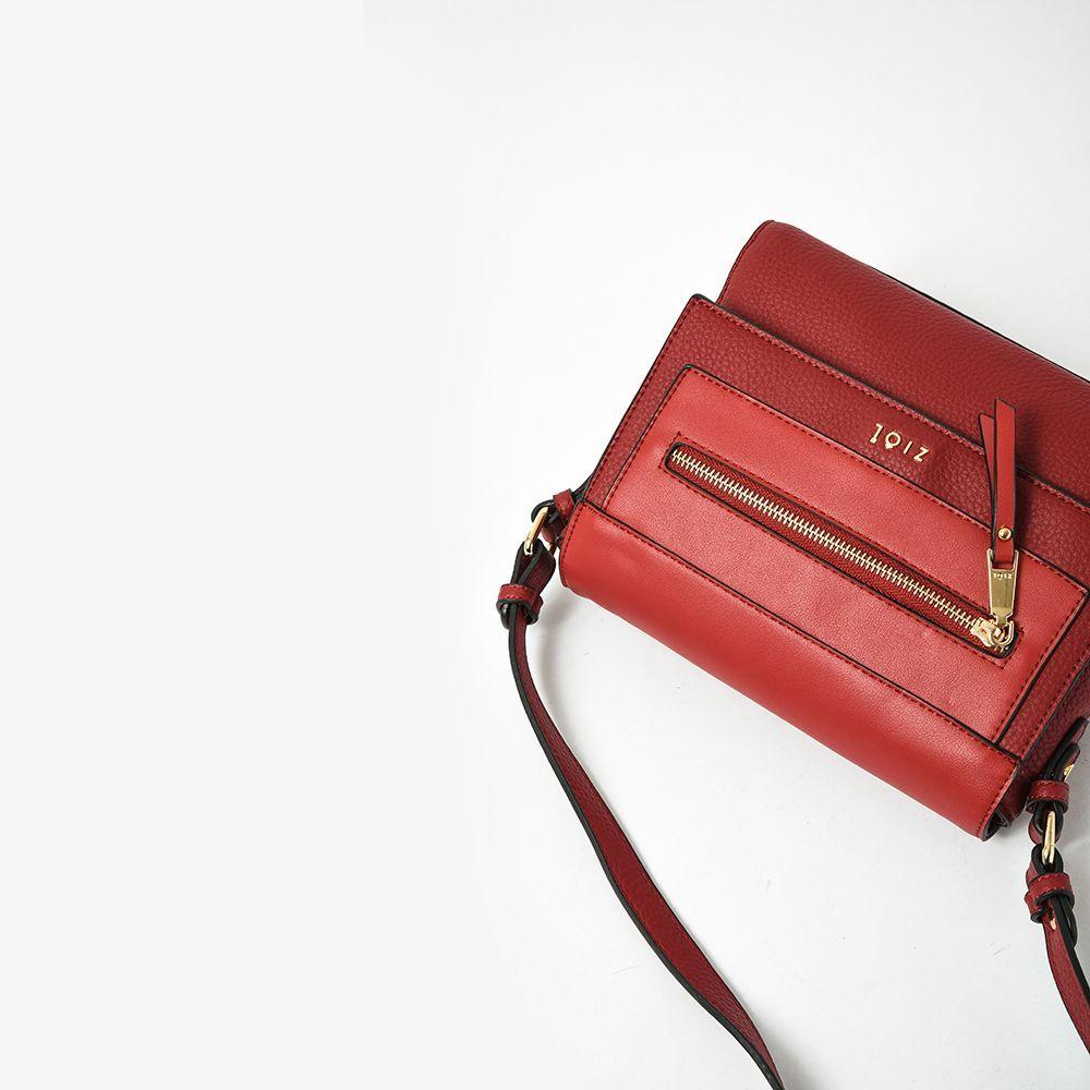 Fedrang Cartera Tipo Bandolera Con Tapa Rojo-3