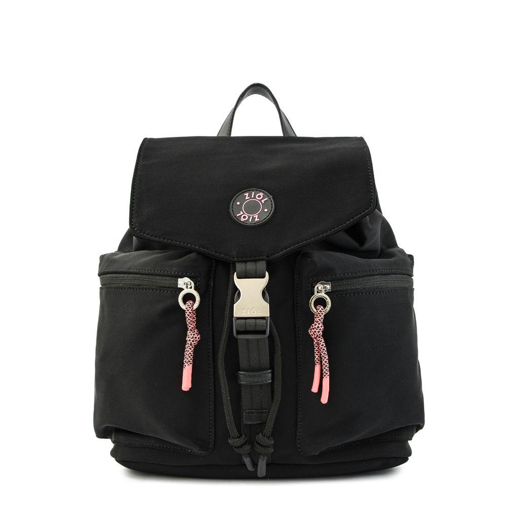 Mochila con tapa mediana elvas negro-0