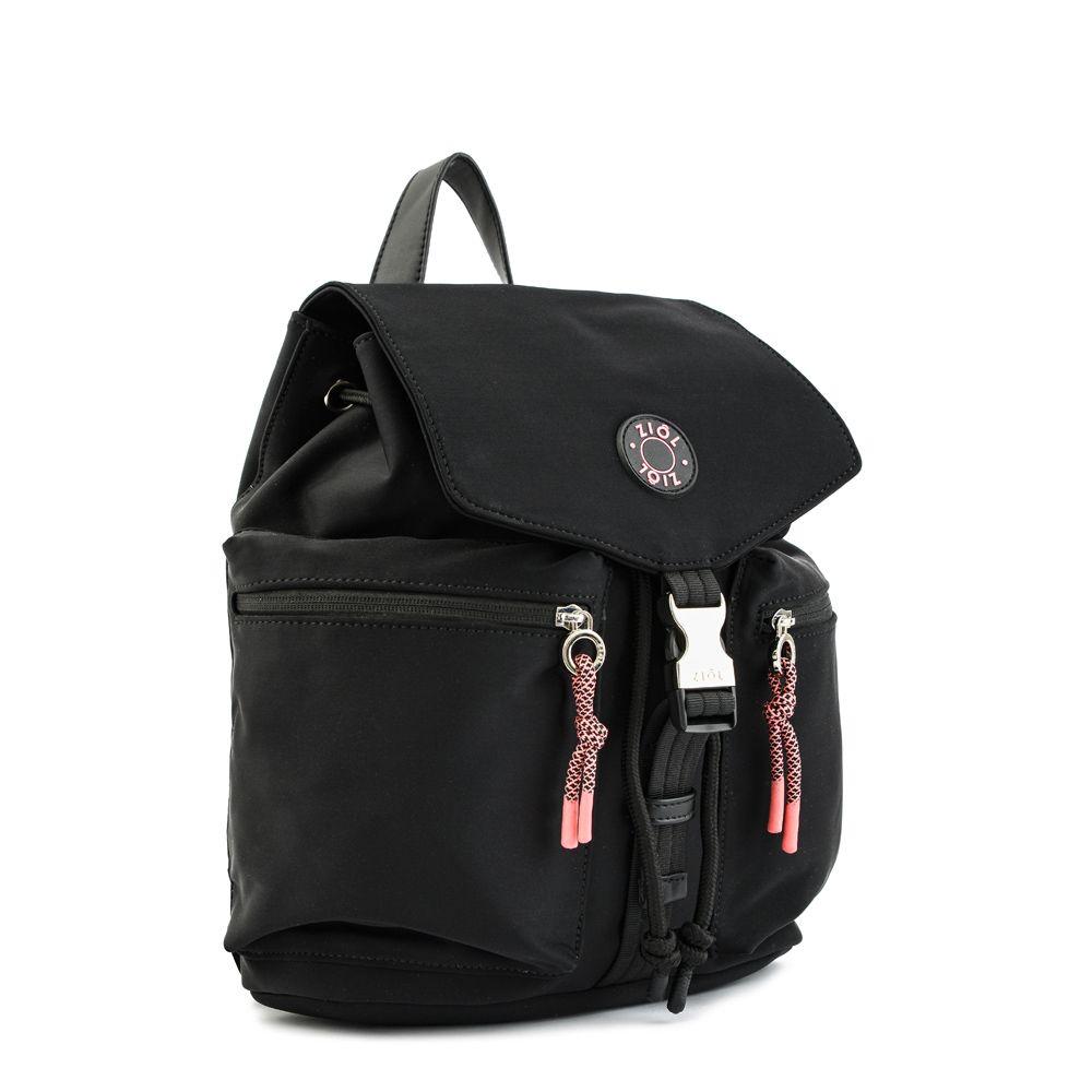 Mochila con tapa mediana elvas negro-1