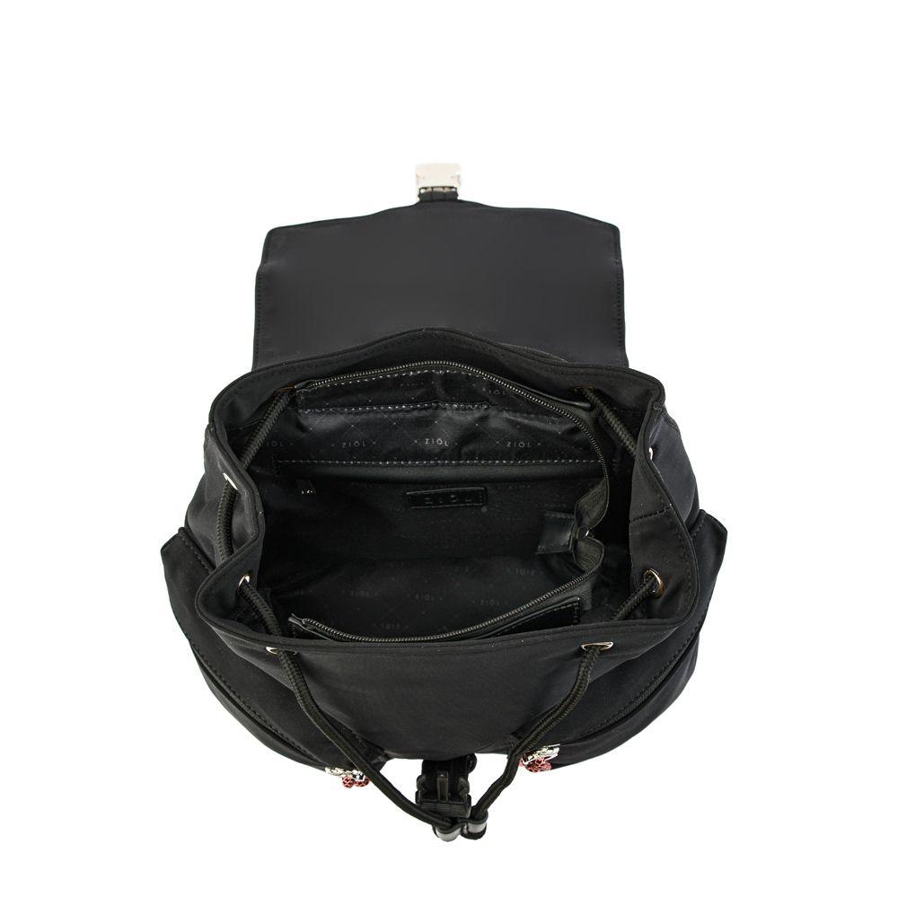 Mochila con tapa mediana elvas negro-3