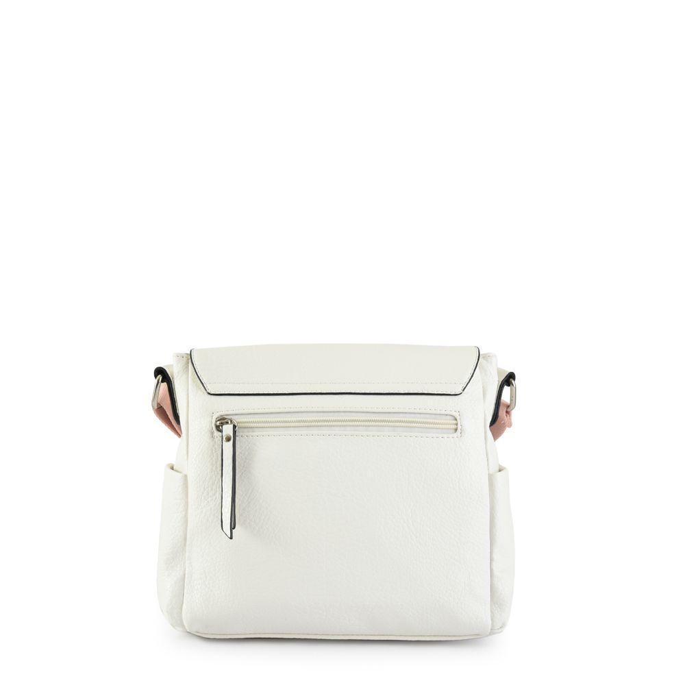 Bandolera Con Tapa Mediana Abrielle Blanco-2