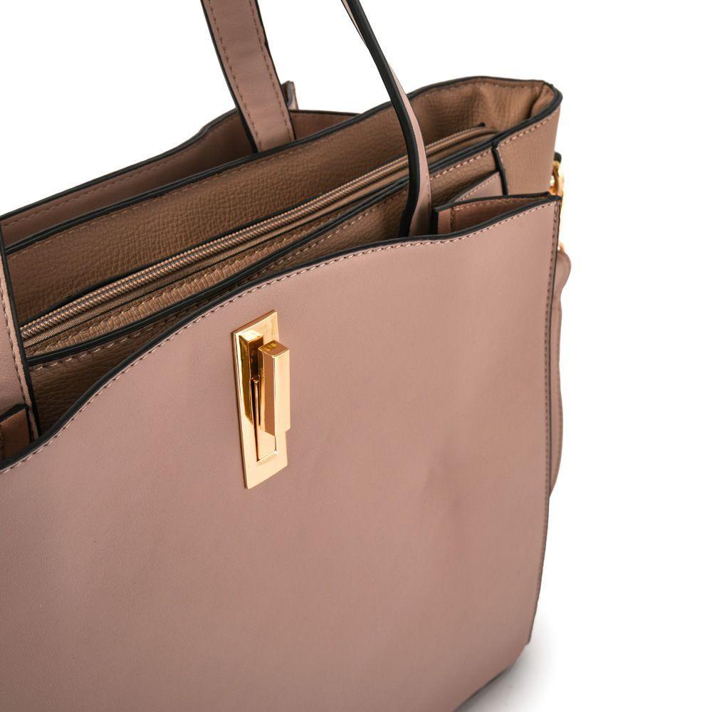 Jesusa Cartera Tipo Dos Asas Tres Divisiones Rosa Viejo-2