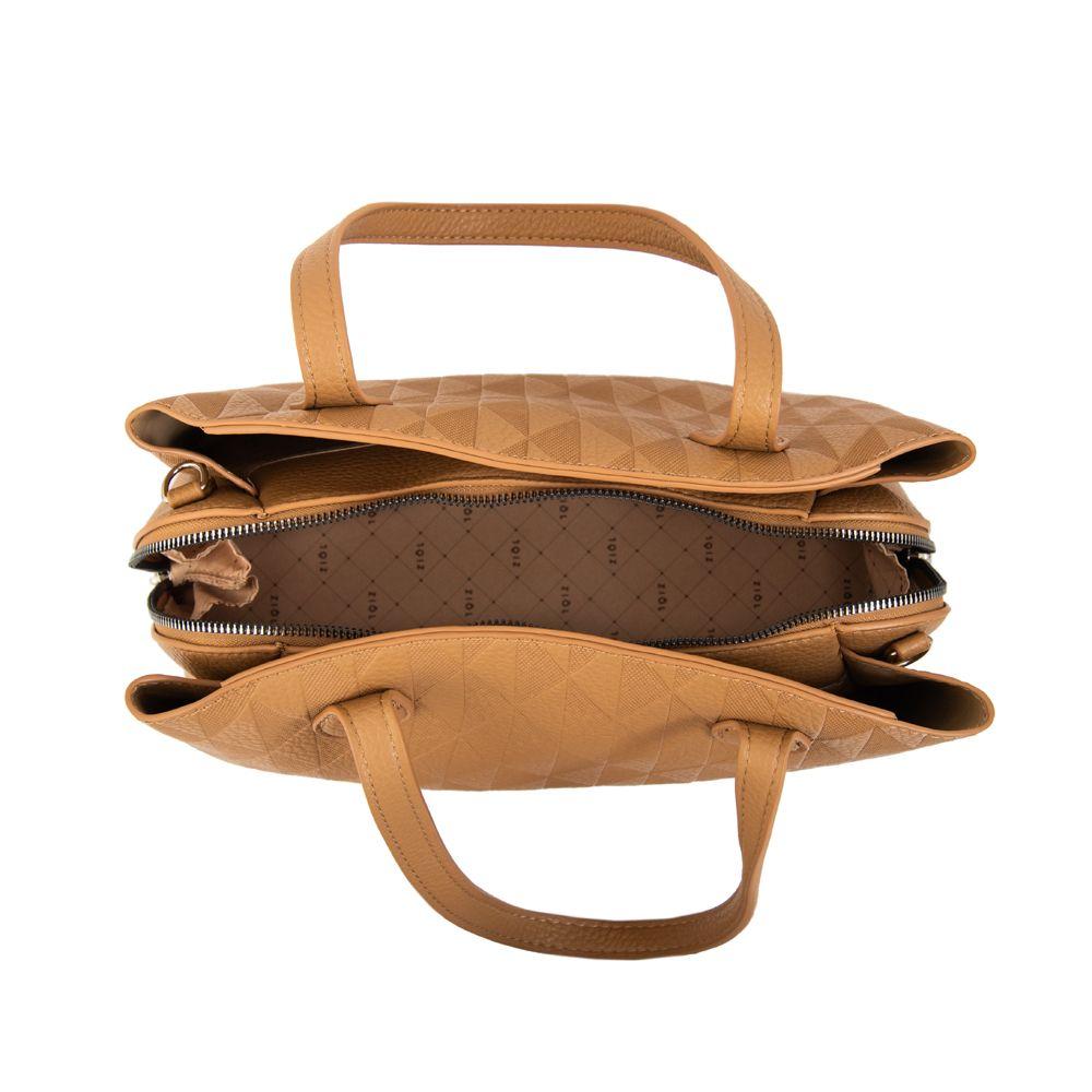Cartera tote francini mediana camel-3