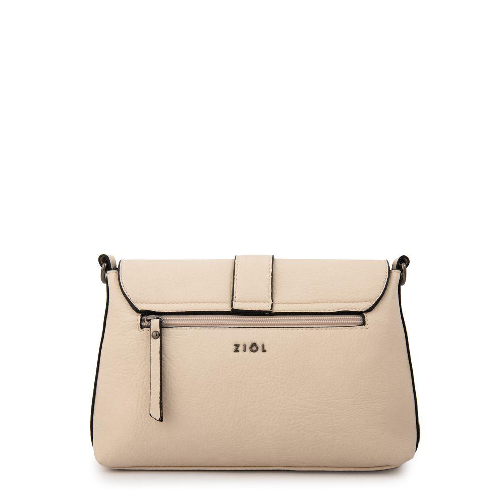 Cartera Bandolera con tapa serafina pequeña blanco crudo-2