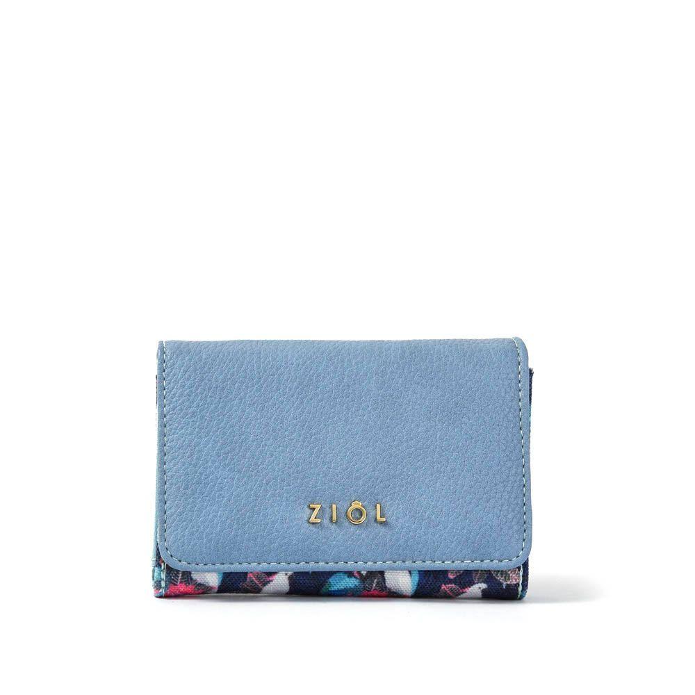 Billetera acordeon pequeña birdi celeste-0