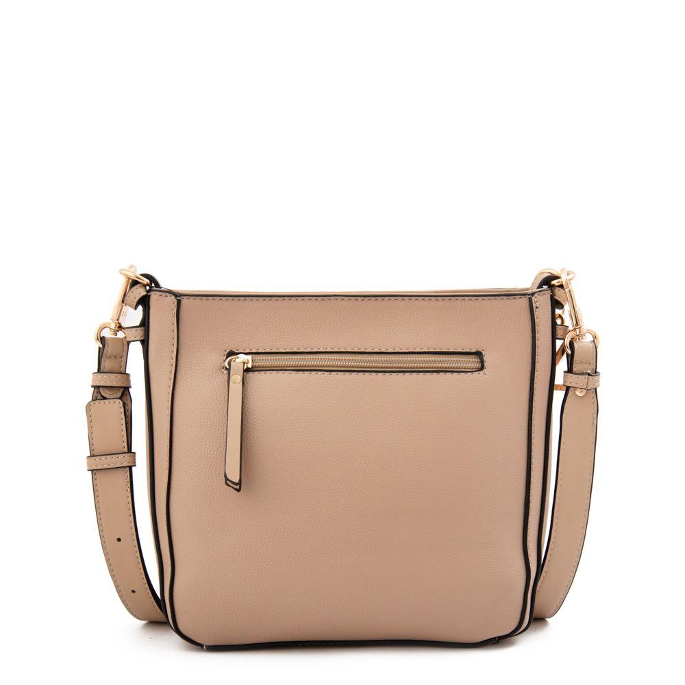 Cartera bandolera mediana polete beige-2