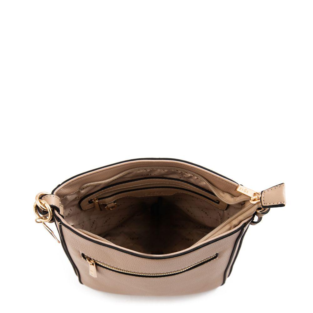 Cartera bandolera mediana polete beige-3
