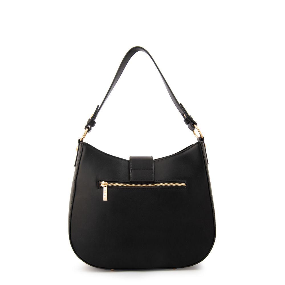 Cartera corte oval sarah mediana negro-2