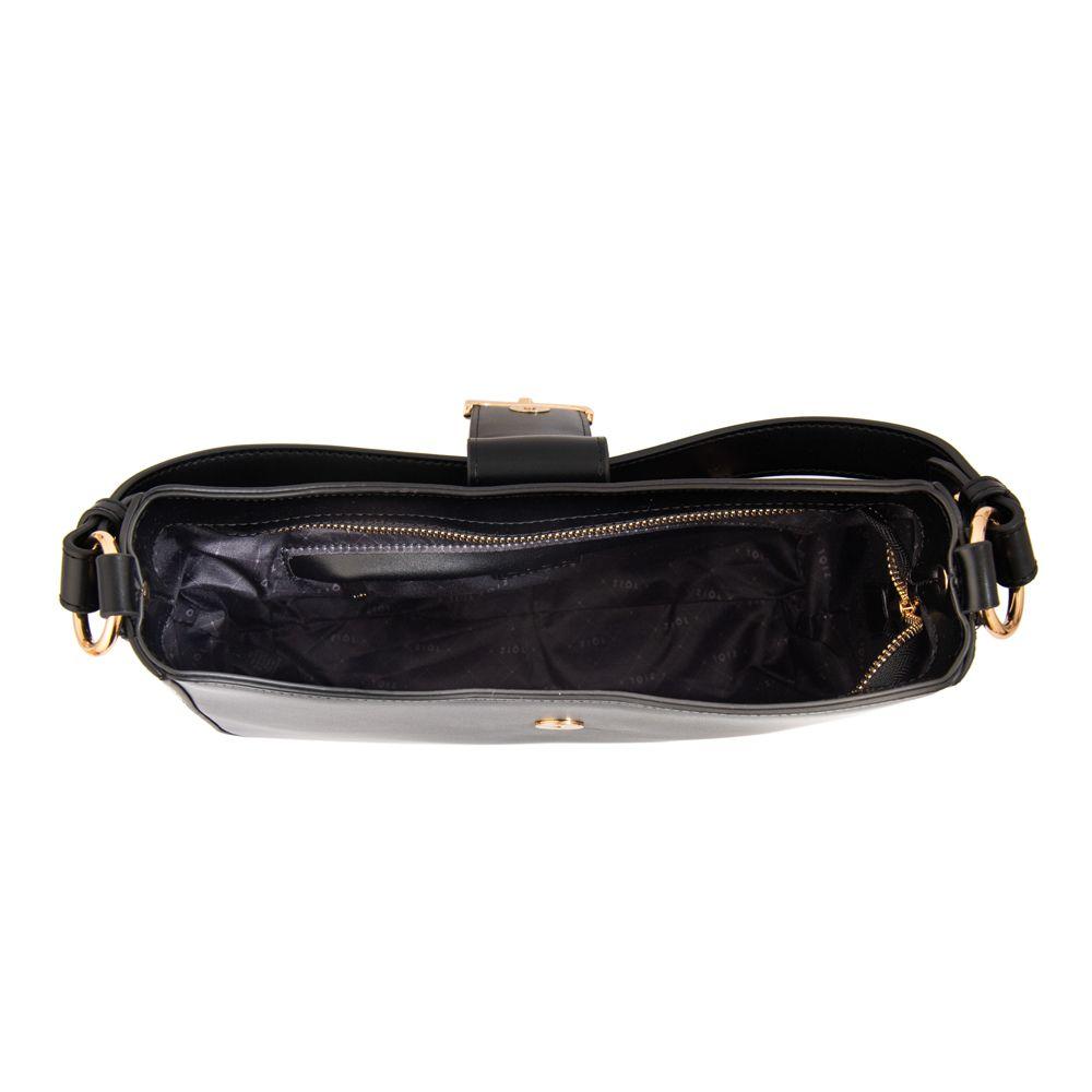 Cartera corte oval sarah mediana negro-3