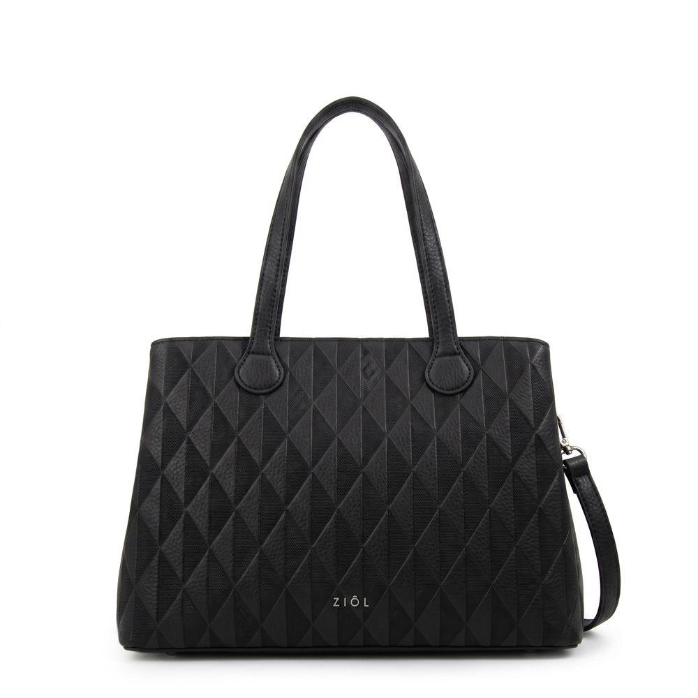 Cartera tote francini mediana negro-0
