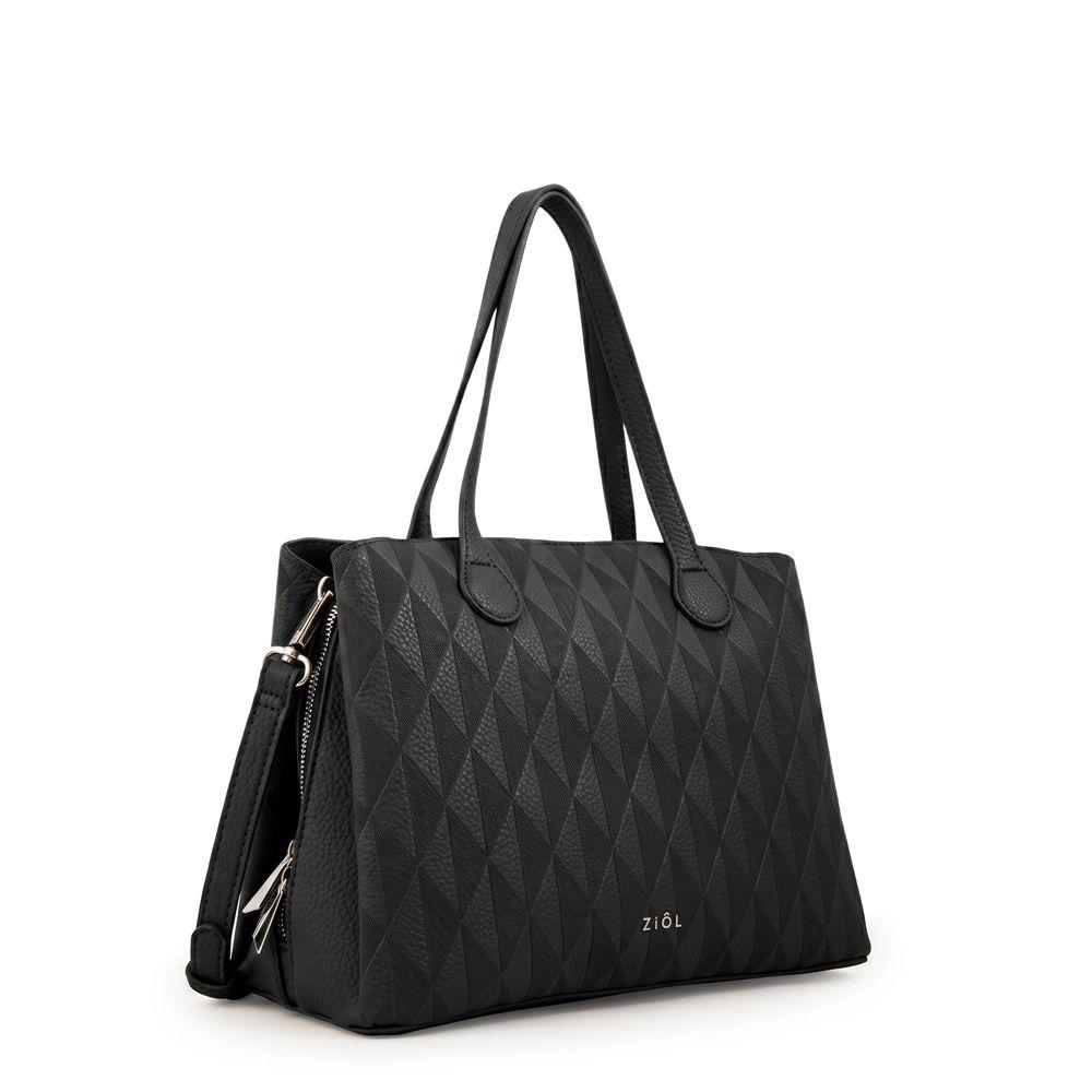 Cartera tote francini mediana negro-1