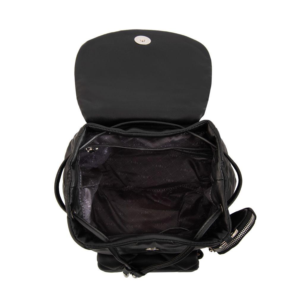 Mochila con tapa linn mediana negro especial-3