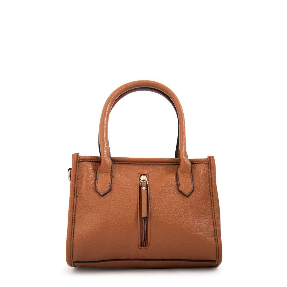 Cartera bandolera con asas renatta mediana café-2