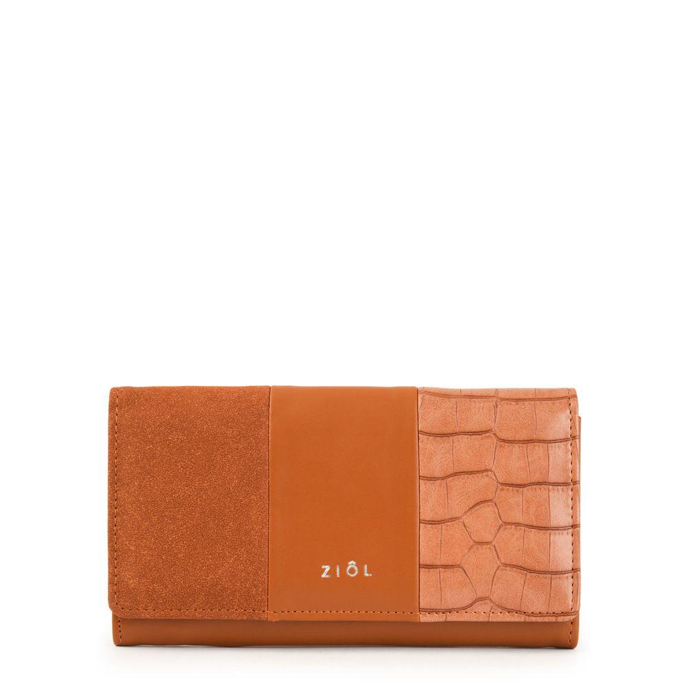 Chequera con flap grande epoque camel-0