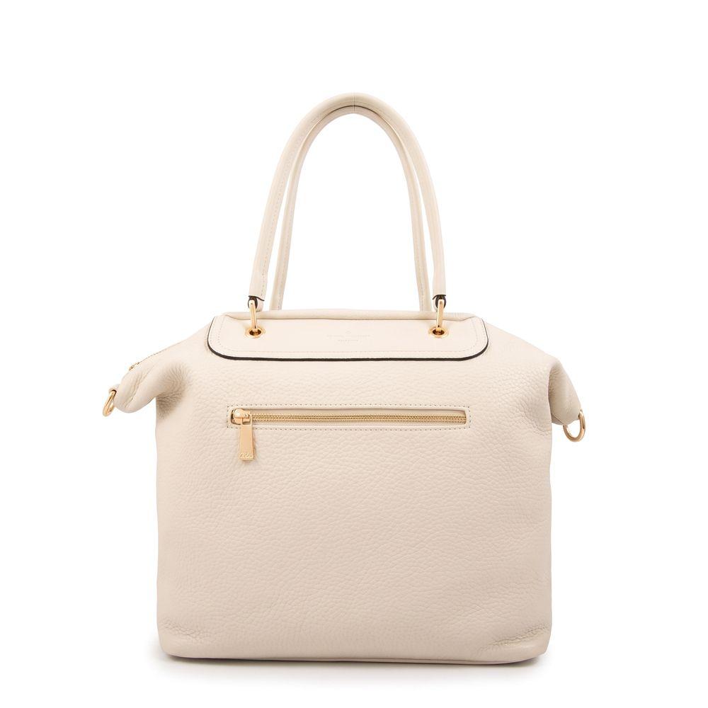 Cartera tote elvira grande blanco crudo-2