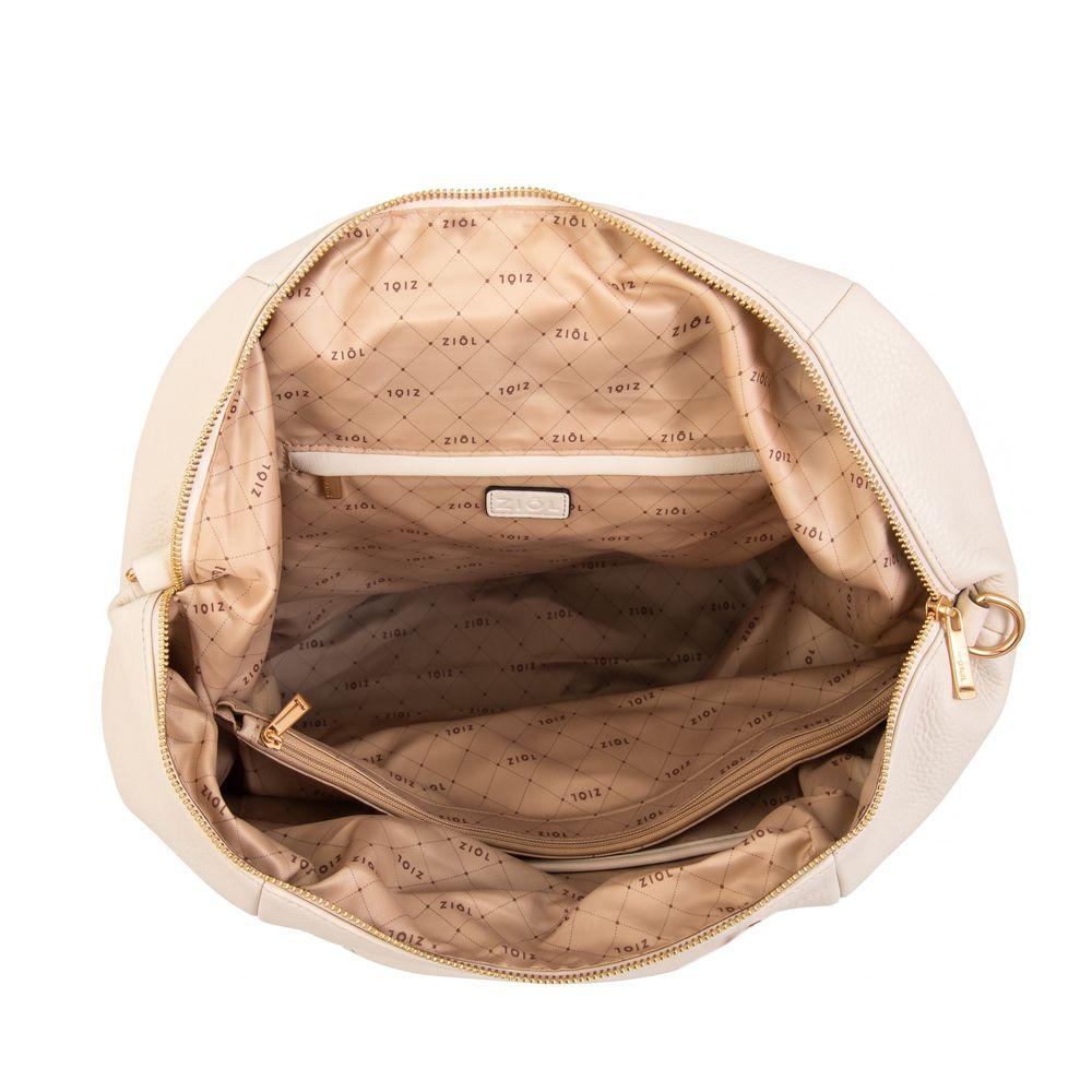 Cartera tote elvira grande blanco crudo-3