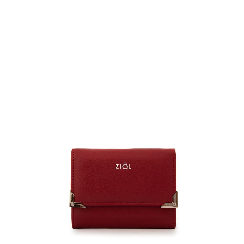 Billetera demin pequeña rojo-0
