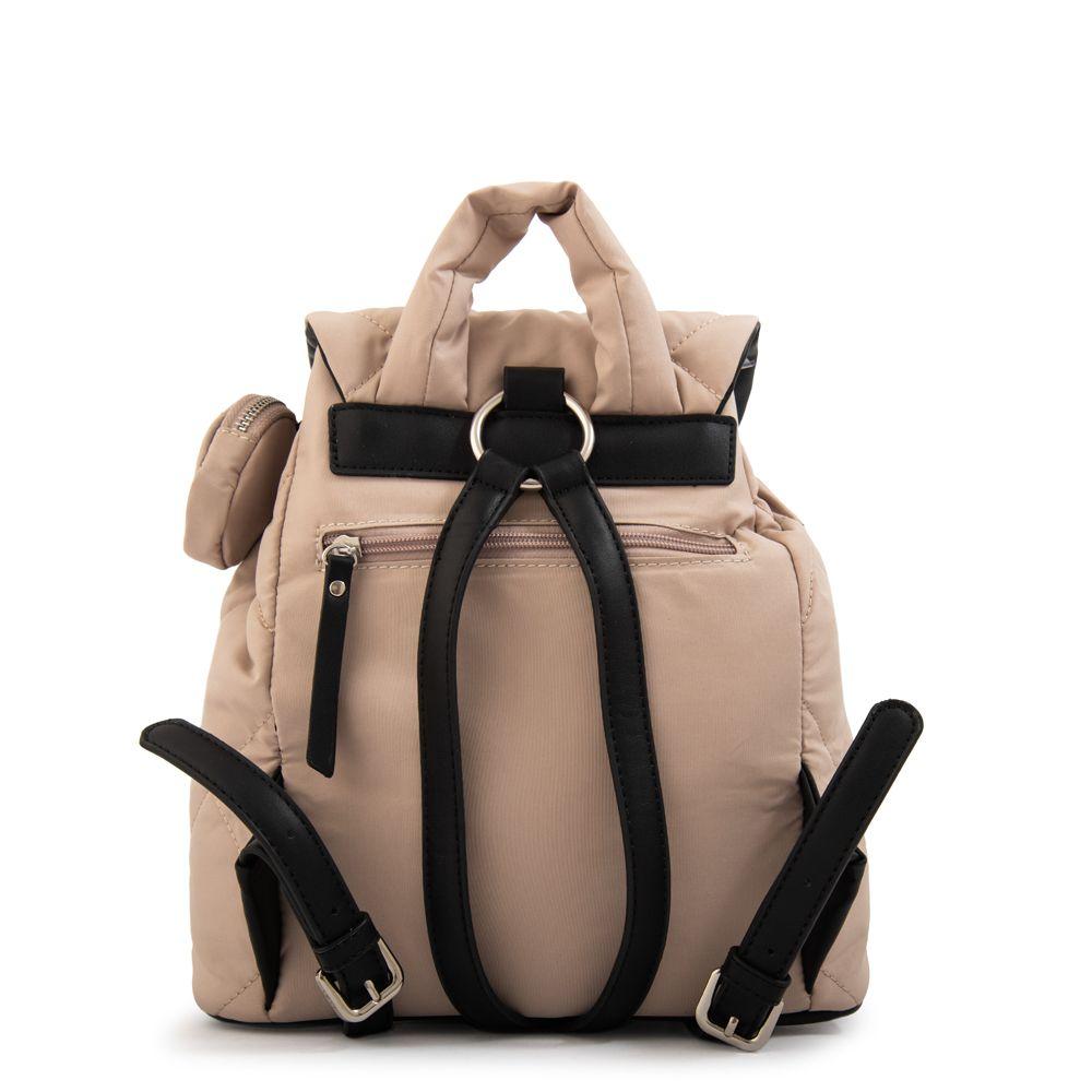 Mochila con tapa linn mediana beige-2