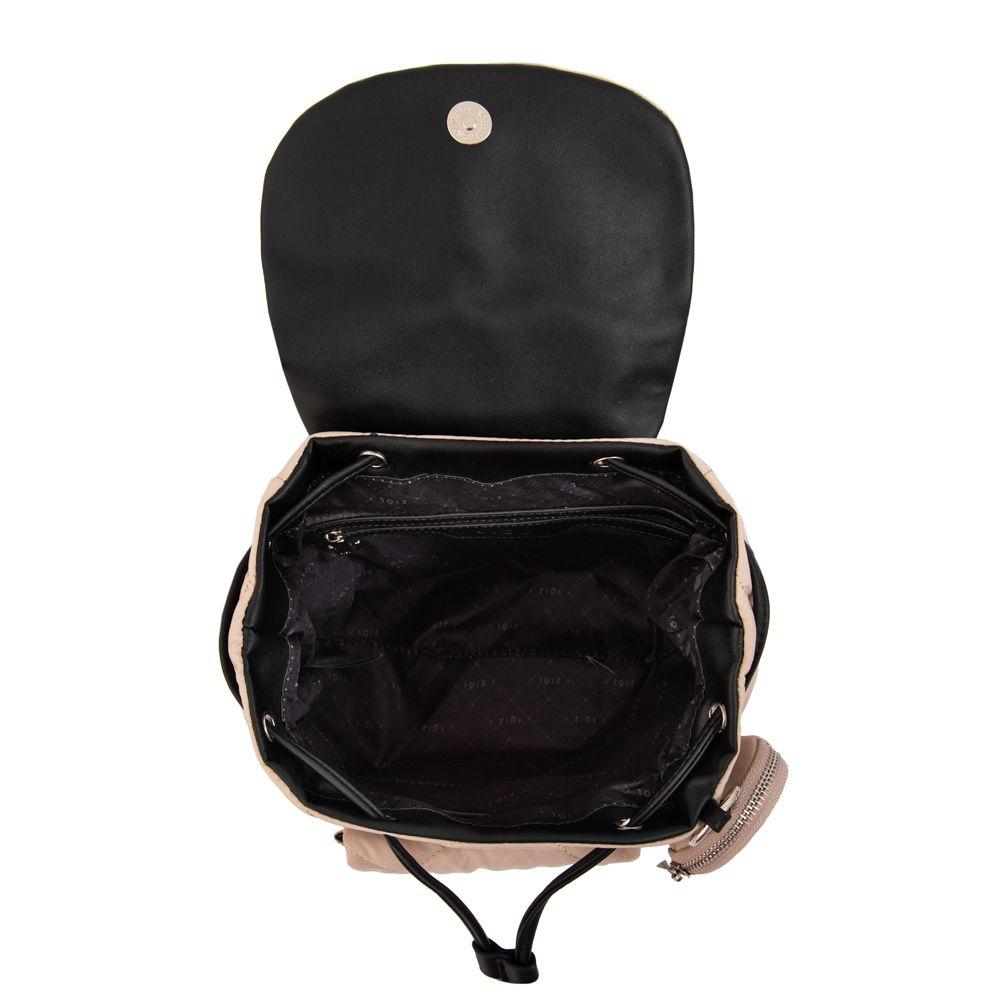 Mochila con tapa linn mediana beige-3